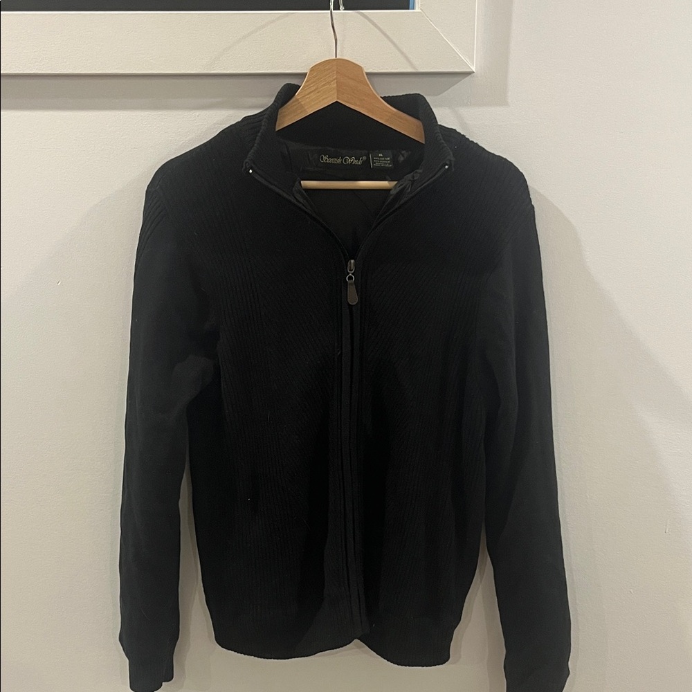 Grandpa knit Scottish Winds kit bomber jacket